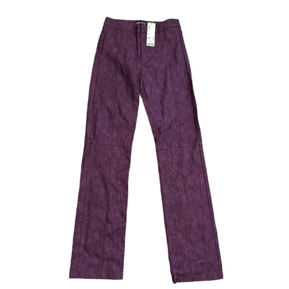 I.AM.GIA Saros Straight Leg Purple Faux Leather Pants NWT S - Picture 7 of 9